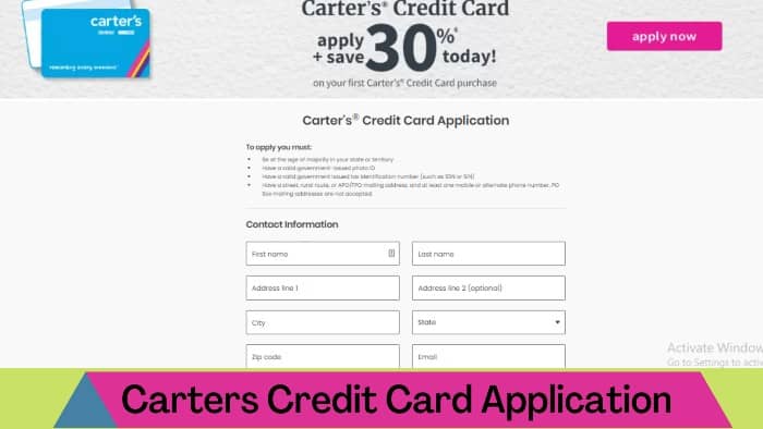 Carters-Credit-Card-Application